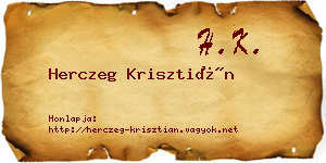 Herczeg Krisztián névjegykártya